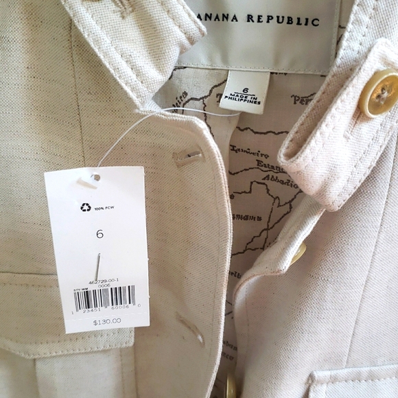 NWT Banana Republic Linen Blend Blazer - Picture 8 of 8